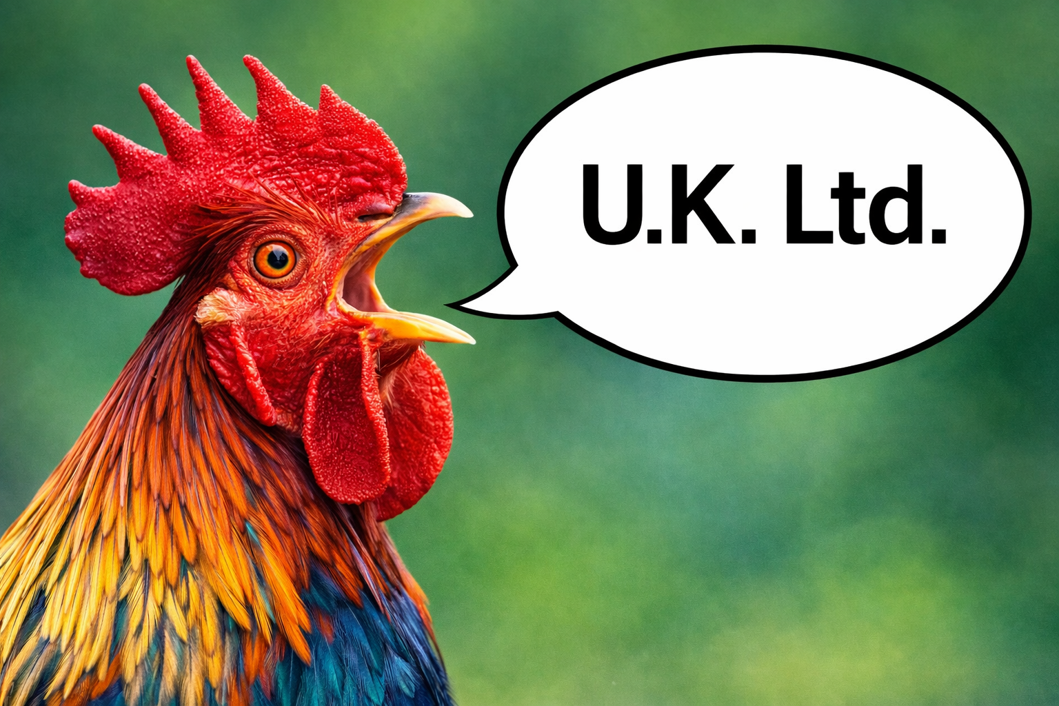 Pasare colorata cu mesaj comercial